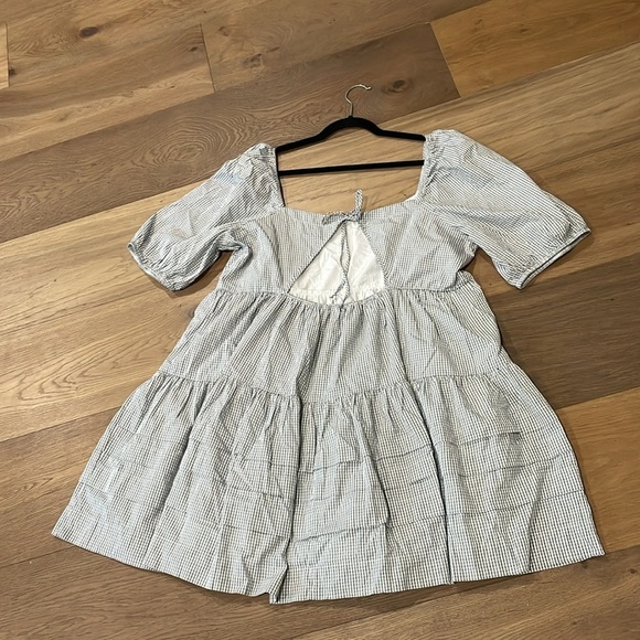 American Eagle Puff Sleeve Tiered Babydoll Mini Dress Size XXL NWT - Picture 10 of 12